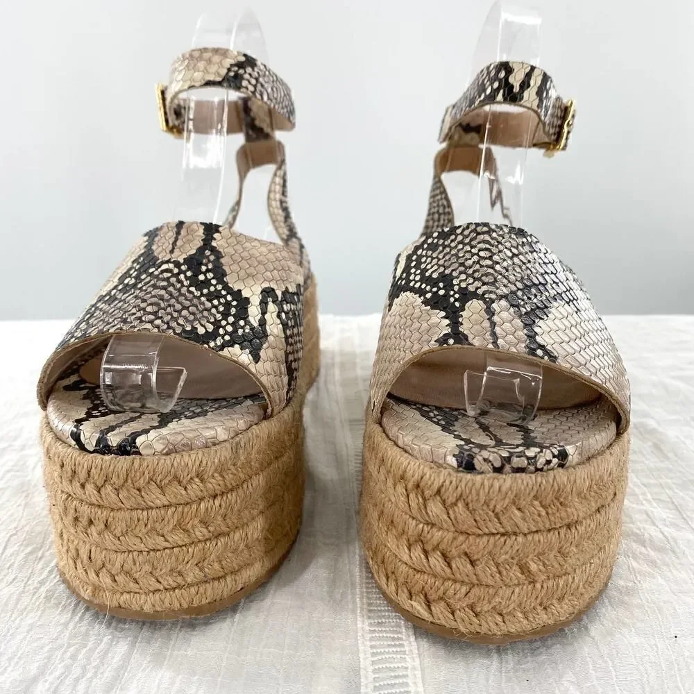 NWT KAANAS Women's Trinidad Espadrille Platofrm Wedge Ankle Strap Sandal Size 7
